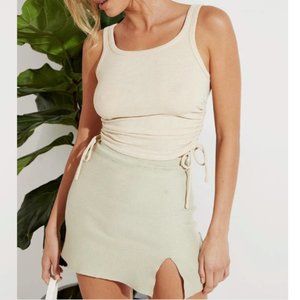 NWT Peppermayo Exclusive - Good Times Mini Skirt - Sage